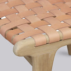 Poly and Bark Banda Teak & Leather Dining Chair - Solid Teak Wood Frame