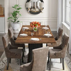 55  Dining Table with Rectangle Wood Top for Kitchen Dining Room