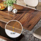 55  Dining Table with Rectangle Wood Top for Kitchen Dining Room