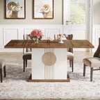 55  Dining Table with Rectangle Wood Top for Kitchen Dining Room