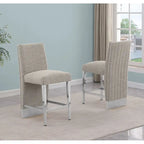 Best Quality Furniture Pleated Chrome Nailhead Trim Chair - N/A