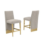 Best Quality Furniture Pleated Chrome Nailhead Trim Chair - N/A