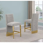 Best Quality Furniture Pleated Chrome Nailhead Trim Chair - N/A