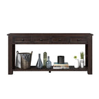 Console Table with Storage Drawers and Bottom Shelf