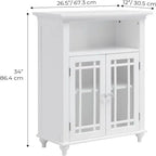 Floor Cabinet with 1 Adjustable Shelf 3 - 12 D x 26.5 W x 34 H