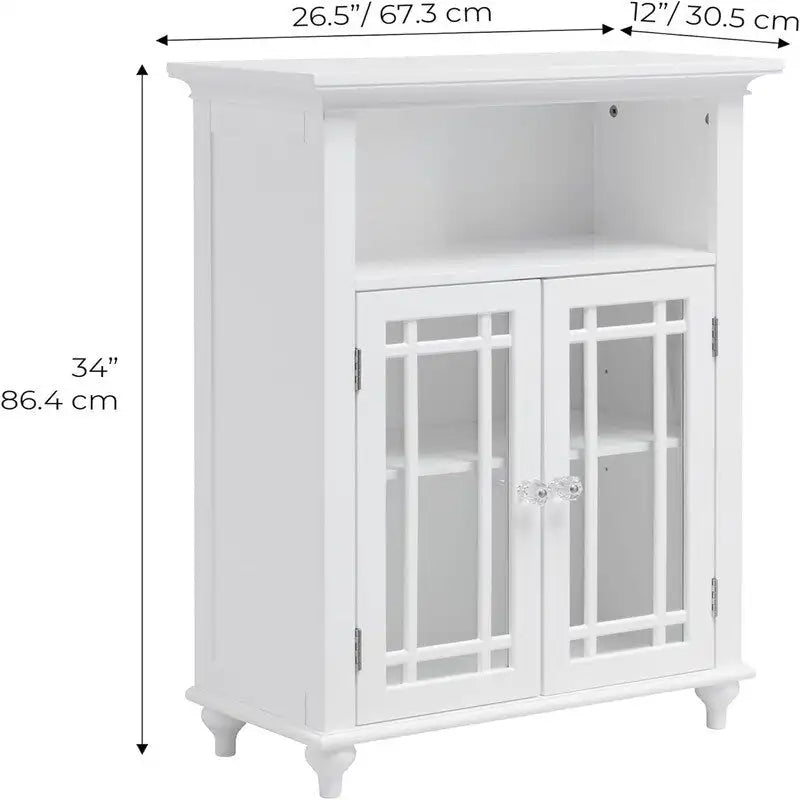 Floor Cabinet with 1 Adjustable Shelf 3 - 12 D x 26.5 W x 34 H