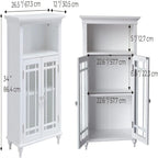 Floor Cabinet with 1 Adjustable Shelf 3 - 12 D x 26.5 W x 34 H