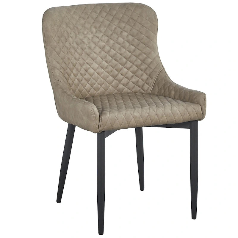 PU Leather Dining Chair with Tufted Seat and Back, Set of 4