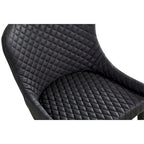 PU Leather Dining Chair with Tufted Seat and Back, Set of 4