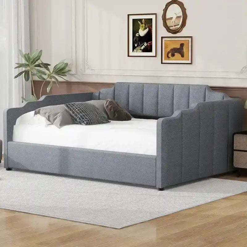 Full Size Upholstered Daybed with Underneath Storage