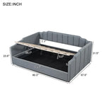Full Size Upholstered Daybed with Underneath Storage