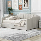 Full Size Upholstered Daybed with Underneath Storage