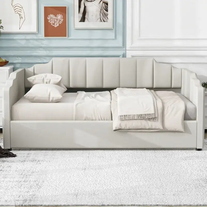 Full Size Upholstered Daybed with Underneath Storage