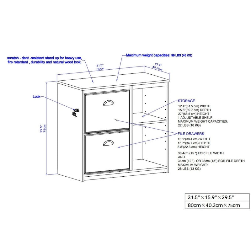 Saint Birch Elma File Cabinet