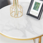 Set of 2 Round Nesting Coffee Side Table Modern Accent End Table