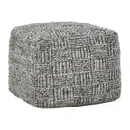 Villa by Classic Home Shades 18  Recycled Fabric Indoor/Outdoor Pouf