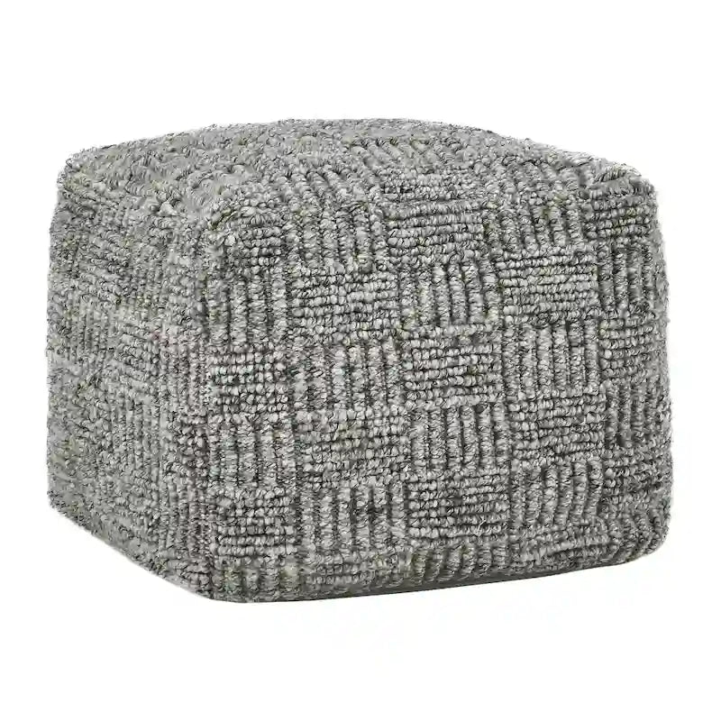 Villa by Classic Home Shades 18  Recycled Fabric Indoor/Outdoor Pouf