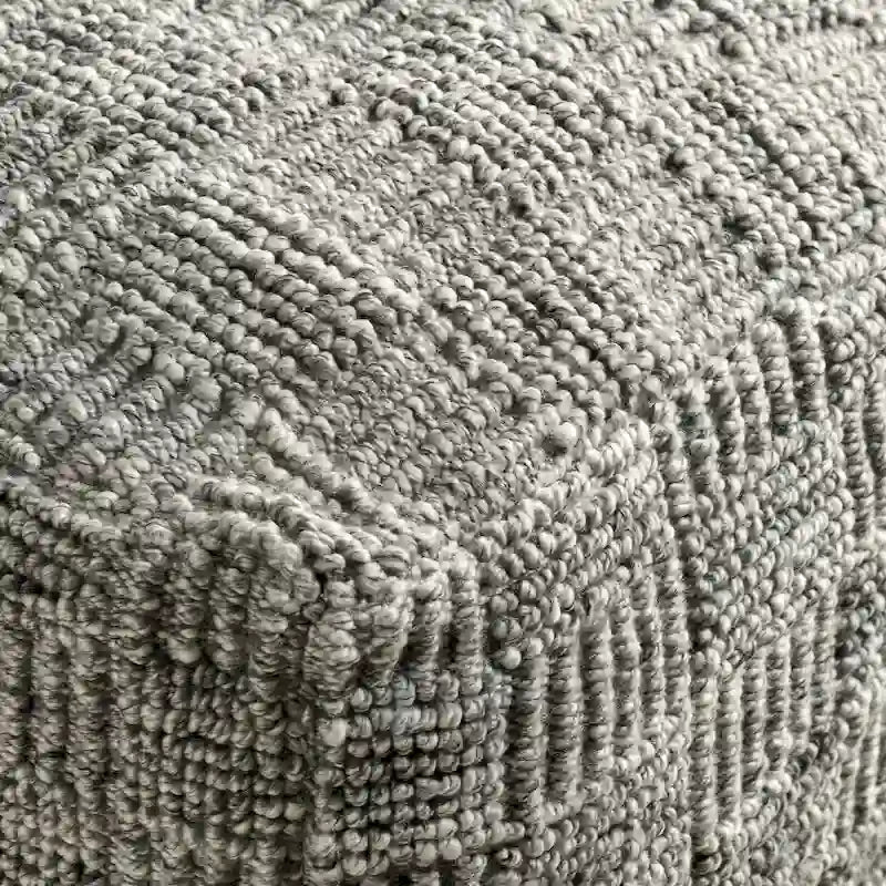 Villa by Classic Home Shades 18  Recycled Fabric Indoor/Outdoor Pouf