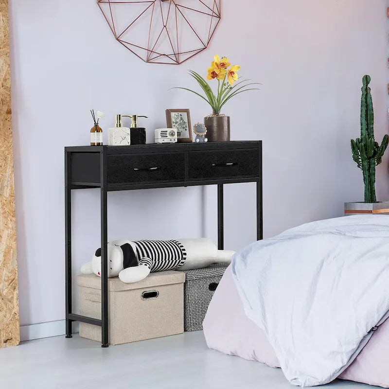 33.5  Modern Narrow Console Table with Drawers