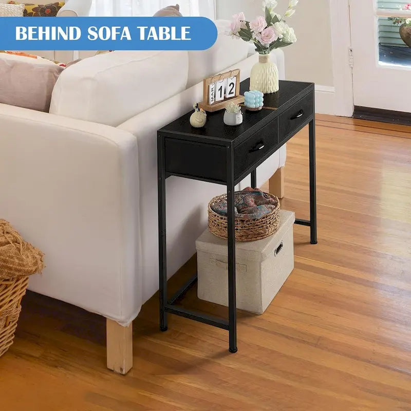 33.5  Modern Narrow Console Table with Drawers