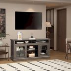 Roomfitters Contemporary TV Media Stand, Modern Entertainment Console, Up to 65  TV, Open & Closed Storage Space