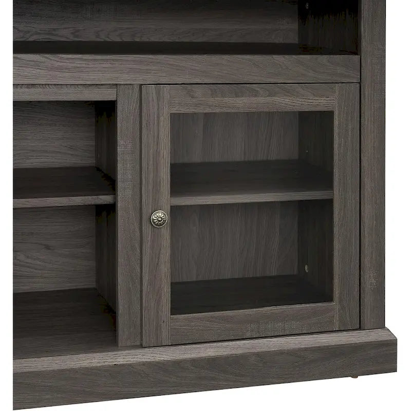 Roomfitters Contemporary TV Media Stand, Modern Entertainment Console, Up to 65  TV, Open & Closed Storage Space