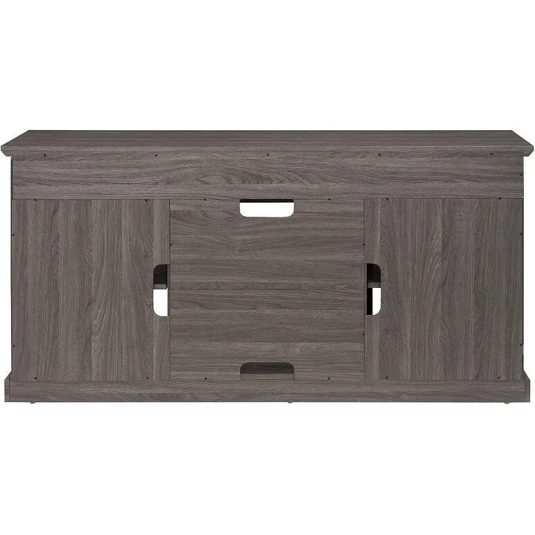 Roomfitters Contemporary TV Media Stand, Modern Entertainment Console, Up to 65  TV, Open & Closed Storage Space