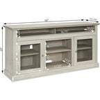 Roomfitters Contemporary TV Media Stand, Modern Entertainment Console, Up to 65  TV, Open & Closed Storage Space