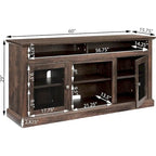 Roomfitters Contemporary TV Media Stand, Modern Entertainment Console, Up to 65  TV, Open & Closed Storage Space