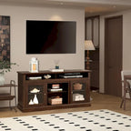 Roomfitters Contemporary TV Media Stand, Modern Entertainment Console, Up to 65  TV, Open & Closed Storage Space