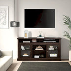 Roomfitters Contemporary TV Media Stand, Modern Entertainment Console, Up to 65  TV, Open & Closed Storage Space