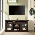 Roomfitters Contemporary TV Media Stand, Modern Entertainment Console, Up to 65  TV, Open & Closed Storage Space