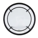 HomeRoots 24 Black Glass And Iron Round End Table - 24x24x24