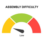 23 Inch Side End Table, Modern Round White Natural Marble Top, Classic Black Iron Frame