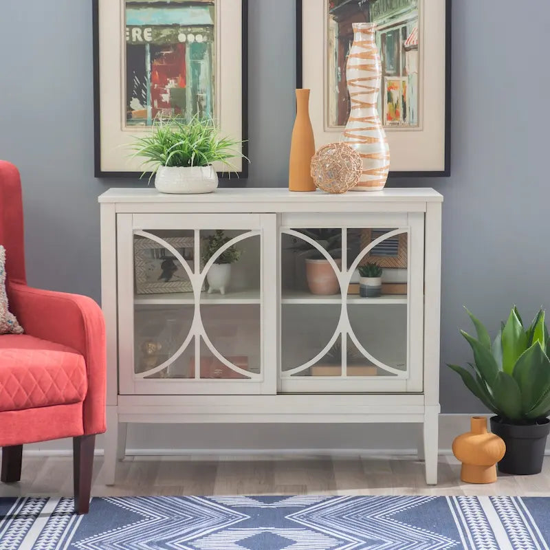 Delcy Wood 2-Door Adjustable Accent Cabinet