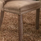 High-end Tufted Solid Wood Contemporary Velvet Upholstered Dining Chair with Wood Legs Nailhead Trim 2-Pcs Set