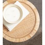 Kate and Laurel Rafina Rattan Side Table - 16x16x24