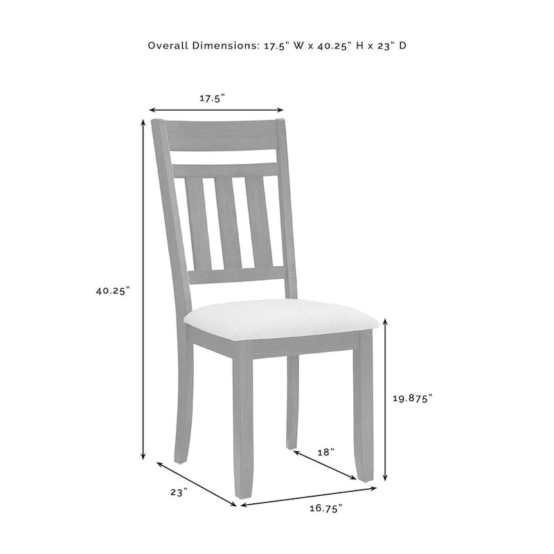 Hayden 4-Piece Slat Back Dining Chair Set- 4 Chairs