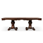 Furniture of America Eugene Traditional Solid Wood 7-Piece Expandable Dining Table Set