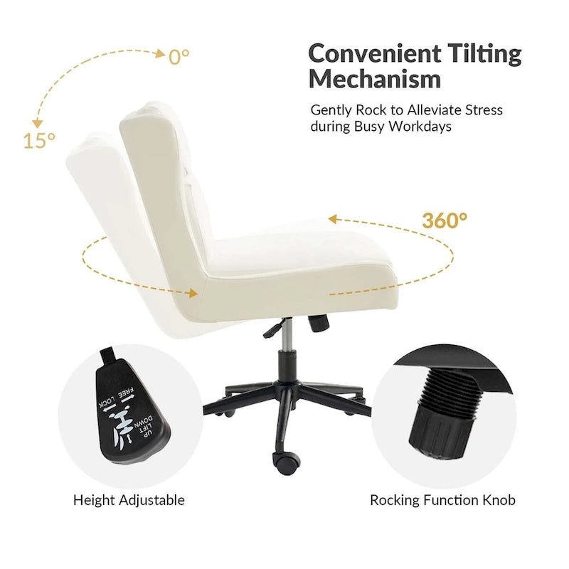 Siegfried Modern Swivel Tilting Office Chair with Removable Soft Upholstery by HULALA HOME