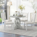 5-Piece Retro Functional Dining Set 1 Extendable Table