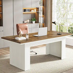 63  Large Computer Desk,Modern Executive Desk Home Office Desk Study Writing Desk