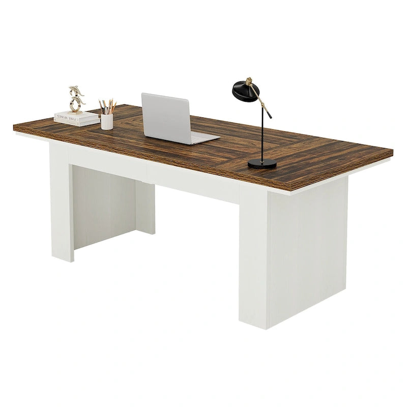 63  Large Computer Desk,Modern Executive Desk Home Office Desk Study Writing Desk