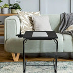 Folding TV Tray Laptop Table End Table Height Adjustable Cup Holder