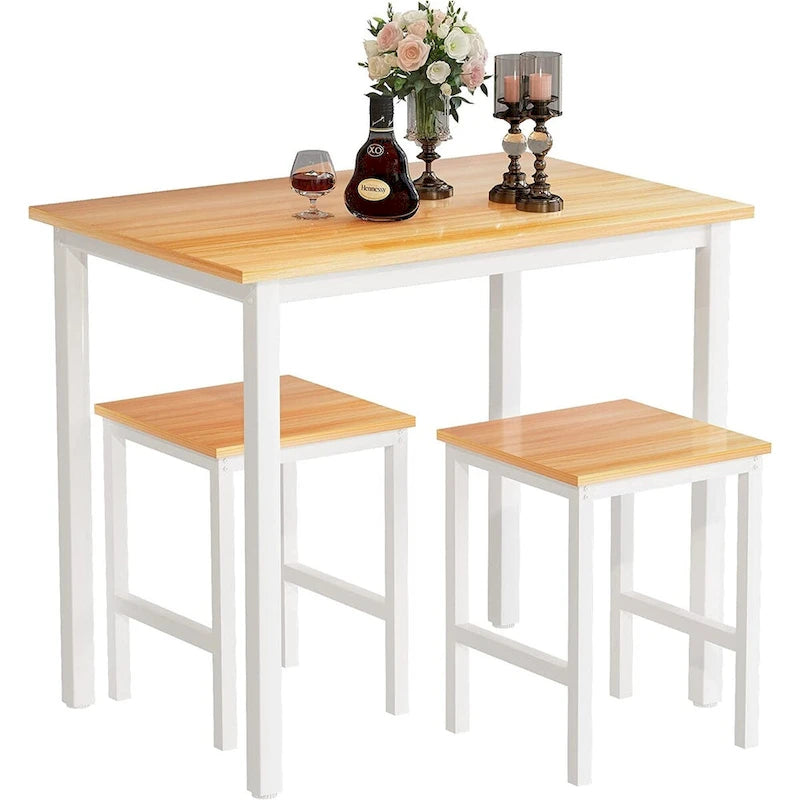 Small Dining Table Set for 2, Home Kitchen Furniture Perfect Choice, Compact and Durable, Easy Assembly