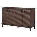 Large Storage Buffet with Adjustable Shelves and Metal Handles