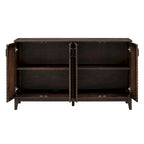 Large Storage Buffet with Adjustable Shelves and Metal Handles