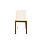 Zory 5pc Dining Table Set, 4 Padded Chairs, Beige Burlap, Brown Wood