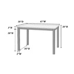 Zory 5pc Dining Table Set, 4 Padded Chairs, Beige Burlap, Brown Wood