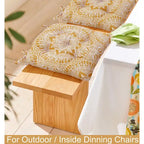 Indoor/Outdoor Chair Seat Cushion, Tufted, Weather, Water and Fade Resistant, 19 x 19 (Sert of 2)